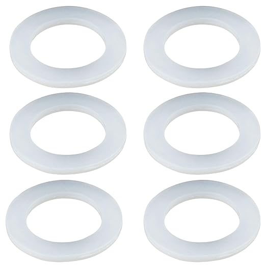 6PCS 57mm (2.24") Flat Silicone Sealing Gaskets - Leak-Proof Washers for Kitchen Sink Drain, Waste Pipe & Inclined Sliding Joints