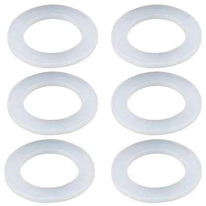 6PCS 57mm (2.24") Flat Silicone Sealing Gaskets - Leak-Proof Washers for Kitchen Sink Drain, Waste Pipe & Inclined Sliding Joints