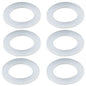 6PCS 57mm (2.24") Flat Silicone Sealing Gaskets - Leak-Proof Washers for Kitchen Sink Drain, Waste Pipe & Inclined Sliding Joints