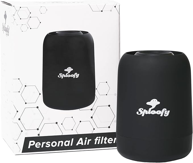 Sploofy PRO II - Personal Smoke Air filter - With Replaceable Cartridge - Trap Smoke and Odor - up to 500 uses (Black)