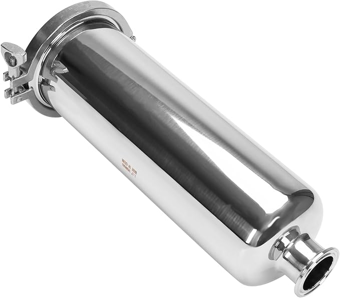 DERNORD 1.5 Inch Tri-Clamp Filter - SS304 Sanitary Fittings Inline Straight Strainer with 150 Mesh Stainless Steel Screen