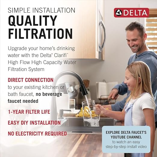 Delta Clarifi High Flow Under Sink Water Filter System, Water Filter for Kitchen and Bathroom Sink Faucet, DWQ3501510