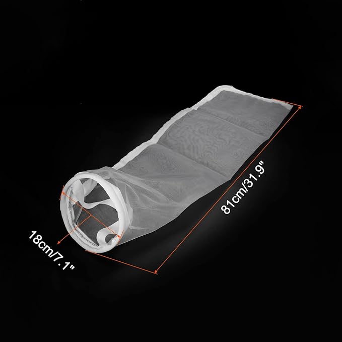 uxcell Paint Filter Bag 40 Mesh (31.9"x7") Nylon Strainer for Filtering Paint, Gasoline, Fuel