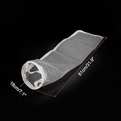 uxcell Paint Filter Bag 40 Mesh (31.9"x7") Nylon Strainer for Filtering Paint, Gasoline, Fuel