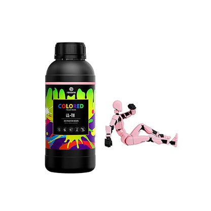 RESIONE CL-TH Tough ABS-Like Color 3D Printer Resin, Highly Saturated & Opaque Colors, Rigid and Tough, Wear & Scratch Resistant, Low Shrinkage for Figures, Models & Prototypes,Pink-1KG