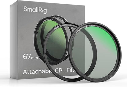 SmallRig 67mm Magnetic Circular Polarizers Filter + 67mm Threaded Filter Ring, HD Optical Glass 28 Layer Multi Nano Coated Circular Polarizing Filter Magnetic CPL Waterproof Scratch Resistant - 4582