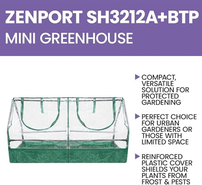 Zenport SH3212A+BTP Garden Raised Bed and Cold Frame Greenhouse Cloche - 3 Pack