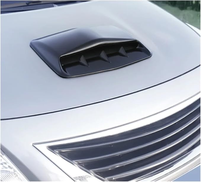 Universal Car Hood Scoop Air Flow Intake Decorative Turbo Bonnet Vent Cover Compatible For Audi And BMW Compatible For VW And Civic(Carbon look)