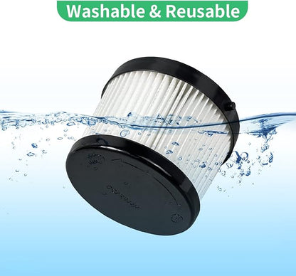 4 Pack DCV5011H HEPA Filter Compatible with DEWALT DCV501HB Cordless Handheld Vacuum, with 8 Foam Sleeve Filters & 1 Brush