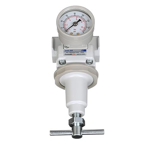 PneumaticPlus SAR300T-N03BG Air Pressure Regulator 3/8" NPT, T-Handle, Gauge & Bracket