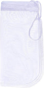ALEGI Media Filter Bag Aquarium Extra Fine,Reusable 180 Micron Drawstring Mesh Filter Bags for Very Fine Resins Filter (7.5"*3.6" (6 Pack))