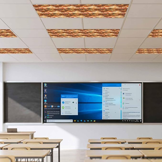 Tropical Plant Cactus Fluorescent Light Covers 1 Pack Western Cowboy Horse Sunset Deserts Brown Magnetic Fluorescent Ceiling Lights Filters for Office Classroom Home Drop Ceiling 4x2 Feet