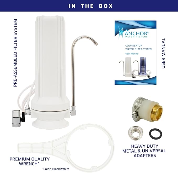 Anchor AF-3110 10-Stage Alkaline, Mineral, Anti-oxidizing Countertop Water Filter (White)