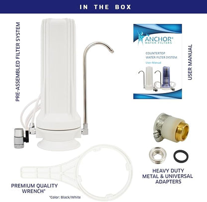 Anchor AF-3110 10-Stage Alkaline, Mineral, Anti-oxidizing Countertop Water Filter (White)