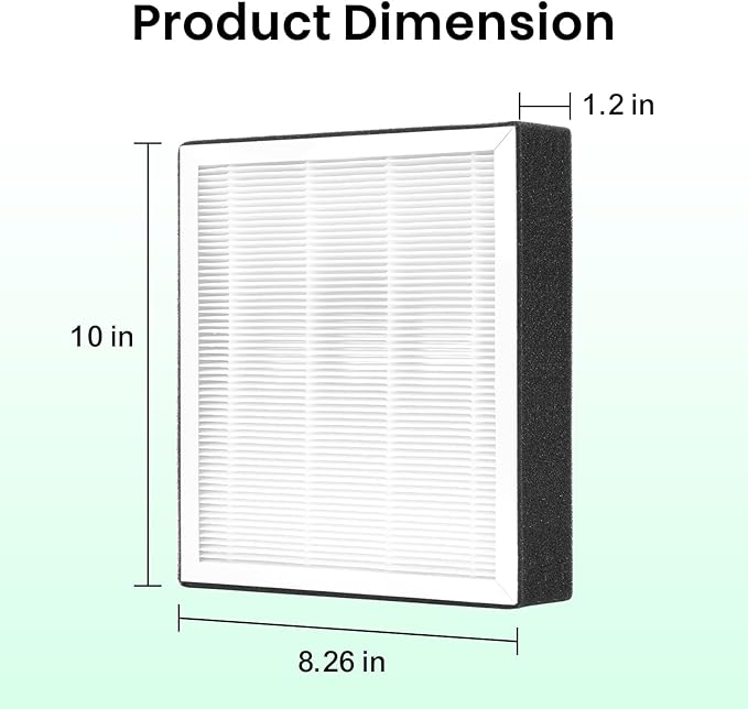 Filter Replacement for Creality Fume Extractor, HEPA Filter with Honeycomb Structure for Smoke Purifier, Capable of filtrate 99.97% of 0.03um Particles, 10×8.26×1.2 inch