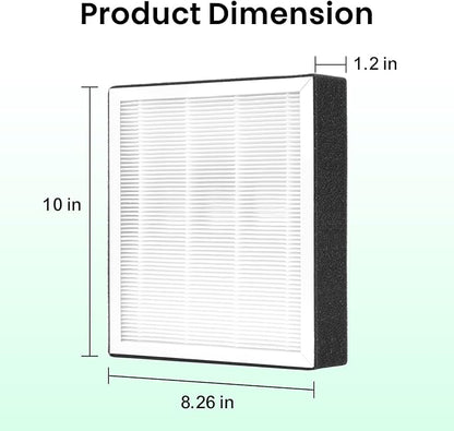 Filter Replacement for Creality Fume Extractor, HEPA Filter with Honeycomb Structure for Smoke Purifier, Capable of filtrate 99.97% of 0.03um Particles, 10×8.26×1.2 inch