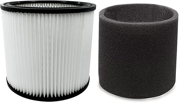 Keenso Iron Fabric Cotton Vacuum Cleaner Filter Replacement for 90350, 90304, 90333, Ideal for Concrete Powder and Plasterboard