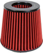 KYOSTAR Universal 3.5" (89mm) High-Flow Air Filter, Reusable Cone Cold Air Intake, High Performance, Washable, Clamp-On Car High Flow Air Kit, Flange Diameter: 3.5 Inch, Filter Height: 6.1 Inch, Red