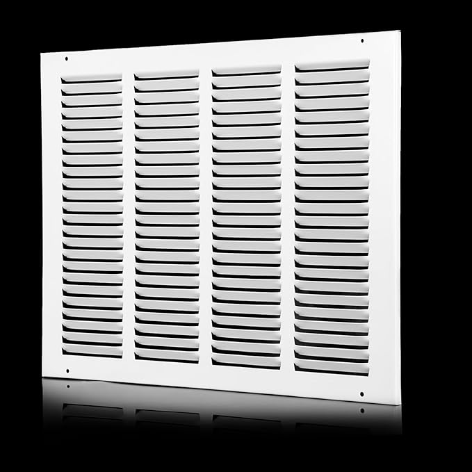 16x12 Return Air Grille(Duct Opening Size),Air Return Vent Cover,Flat Vent Cover,Rejillas De Aire Acondicionado Para Casa,Return Air Grilles,Outer Dimensions:17.75"Wx13.75"H(16"W x 12"H, Duct Opening)