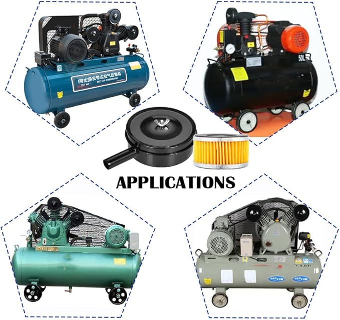 1/2" PT 20mm Thread Air Compressor Silencer Intake Noise Muffler Air Replacement Filter Element Accessories Air Compressor Parts HE014A