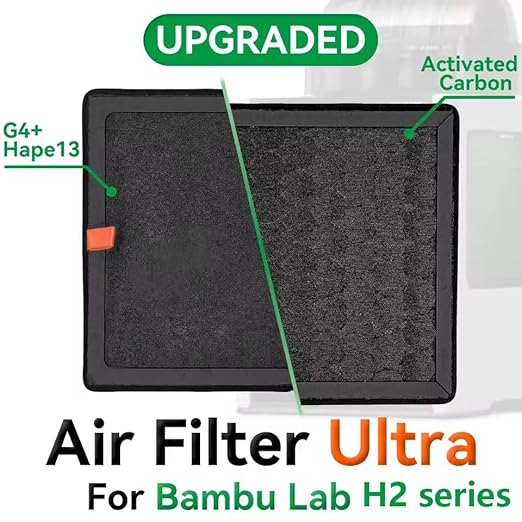 Air Filter for Bambu Lab H2D/H2S/H2C 3D Printers Filament Absorption Filter Activated Carbon Lab H2D Air Purifier Filter