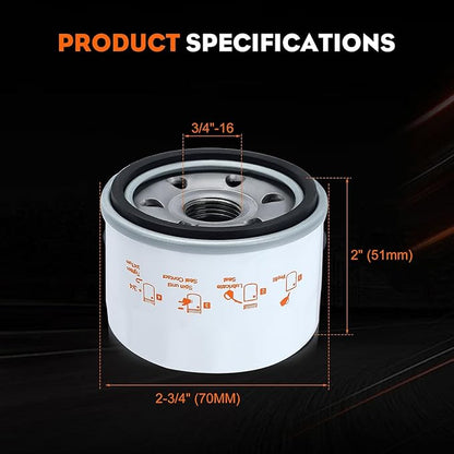Hipa 2 Pack 951-12690 Oil Filter for MTD 4P90HU 4P90HUA 4P90HUB 4P90JHA Craftsman LT1500 LT3800 LT4200 R1000 T1000 T1200 Cub Cadt XT1 XT2 Lawn Mower