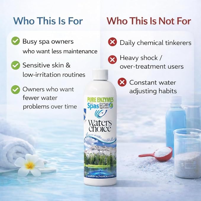 Waters Choice Complete Hot Tub Chemicals 3-Month Starter Kit-All-in-One Water Clarifier, Chemical-Free Spa Kit for Easy Water Care in Hot Tubs & Jacuzzis