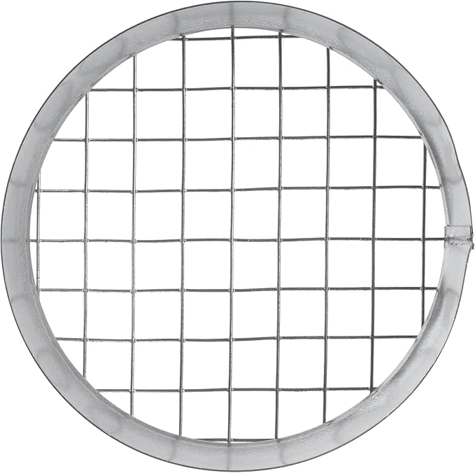 Repa Market Ø5 Inch Duct Cover – Galvanized Steel Round Duct Cap with Mesh Screen – HVAC Exhaust or Intake Vent – Exterior Pipe Air Outlet – Spiral Ventilation Ducting Metal End Plug