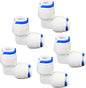 5 Pack 1/4 Inch Quick Connect Fittings - Combo of 90 Degree Elbow & Straight Push-In Adapters, Compatible with Reverse Osmosis (RO) Systems, Water Filter Purifiers, Under Sink Plumbing