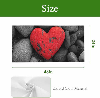 Fluorescent Light Covers for Ceiling Lights Love Heart Stone Magnetic Light Filters 4 Pack 4x2 ft Black Red Ceiling Lights Cover for Classroom Office School Home Drop Lamp Decor