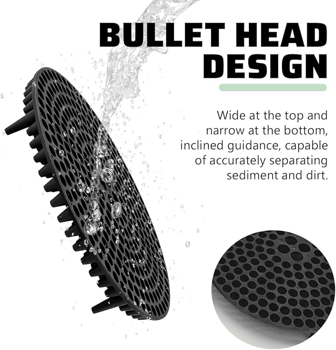 Bullet Car Wash Bucket Grit Trap Inserts, Vehicle Detailing Wash Filter for Remove Dust and Dirt, Automotive Cleaning Tool Fits 12 Inch Diameter Bucket, Universal for SUV RV Truck (Black)