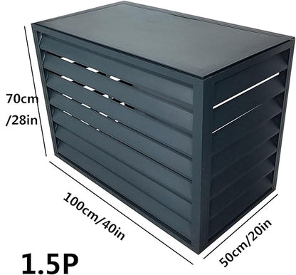 Pool pump covers for outside units, outdoor garbage can enclosures, aluminum outdoor garden air conditioner cover, sturdy and durable, noise-proof, suitable for gardens, balconies, walls ( Color : FOU