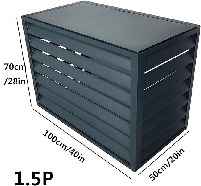 Multifunctional Aluminum Shutter Privacy Fence, Mini Split Cover for External Units, freestanding Enclosure to Cover Garbage Or Units, Noise Reduction, Suitable for Garden, Balcony, Outdoor ( Color :