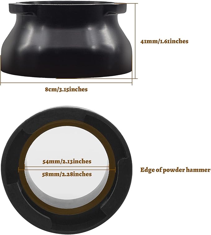 Dosing Funnel 54mm Espresso Coffee Accessrioes for Breville Barista Portafilter Hands-Free Black
