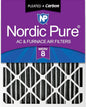 Nordic Pure 16x20x4 (Actual Size: 15 1/2 x 19 1/2 x 3 5/8) Pleated Plus Carbon Air Filters MERV 8 1 Pack