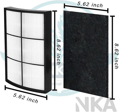 PECOMFIL Replacement Filter Compatible with PureZone Breeze Tabletop Air Purifier PECOMPAP, 1-Pack True HEPA Filters + 2 Activated Carbon Pre-Filters, 2-in-1 High Efficiency Filtration System
