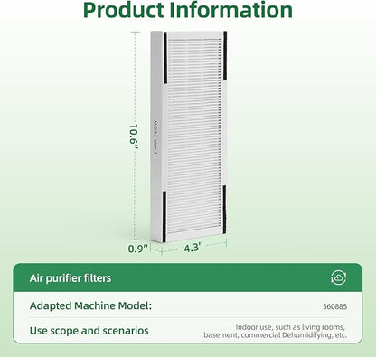 560885 Replacement Filters Compatible with Idylis F AC-38 Series Air Purifiers, 2 High- Efficiency Filter+4 Activated Carbon