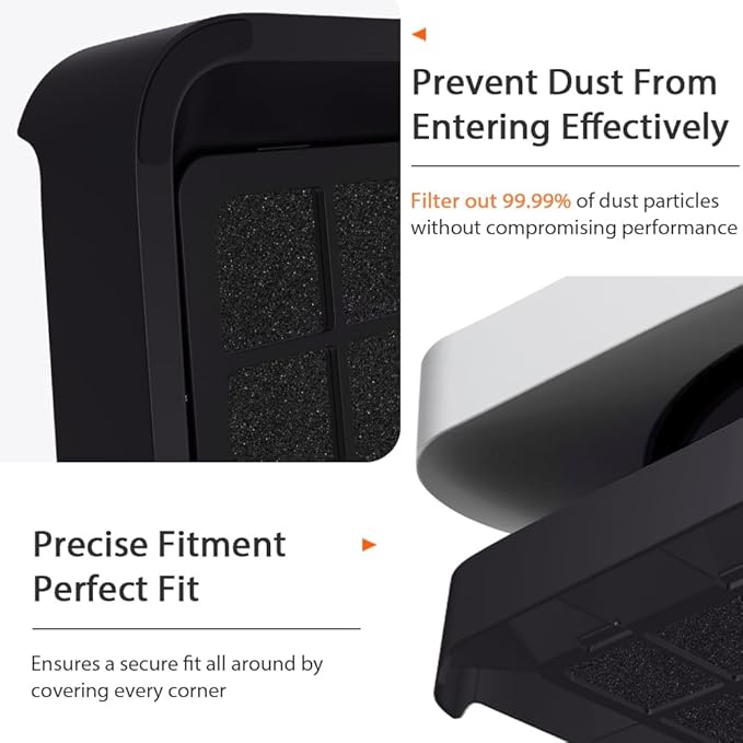IFCASE Desktop Dust, Air Filter Stand for Mac Mini 2010-2023 M1 M2 Pro, Mac Studio M1 M2 Max/Ultra (Black)