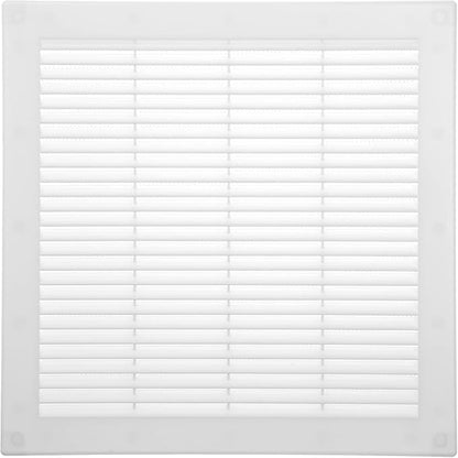 Vent Systems 10" x 10" Inch (Opening Dimensions) - Pack of 2 - Plastic White Soffit Vent Cover - Flat Square Air Vent Grille - Air Vent Deflector - HVAC 12" x 12" Inch (Overall Dimensions)