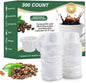 CAPMESSO Disposable Coffee Paper Filters Replacement Kerig Filter Compatible with Reusable Single Serve Pods Keurig Coffee Maker-300 Count (White)