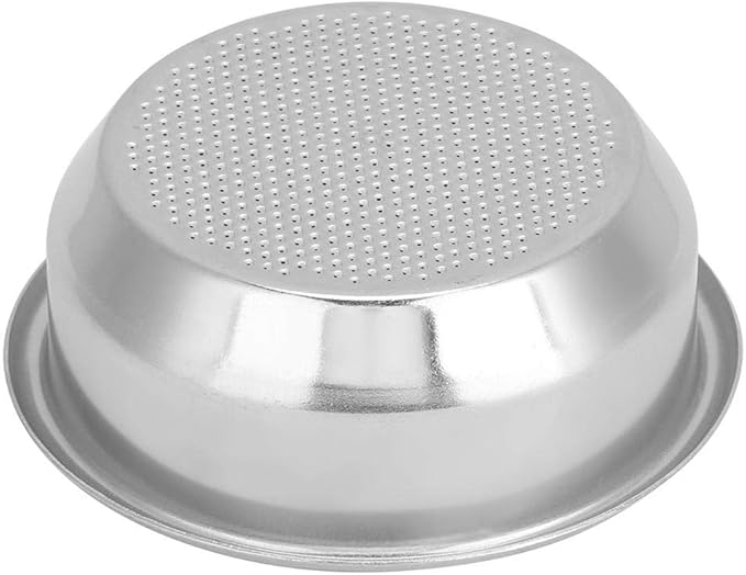 Fdit 58mm Stainless Steel Coffee Filter Basket Single Layer Double Doses Filter Coffee Machine Replacement Parts