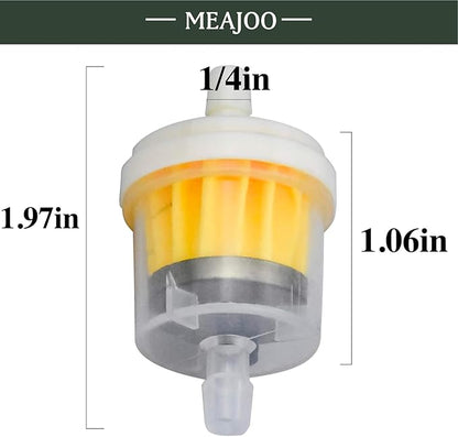 15PCS 1/4" 6mm-7mm Gas Inline Fuel Filter, with magnet, Fit for ATV Scooter Moped Go Kart Dirt Bikes Snowblower Motorcycle Lawnmower Taotao Small Tractors Snowmobiles Garden Tillers Generators