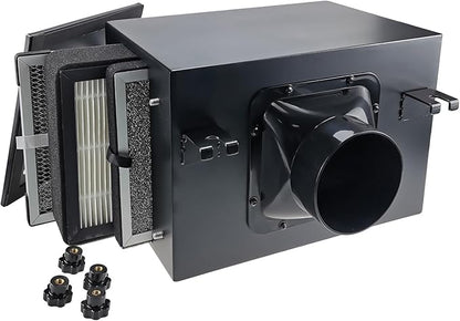 6 Inch Fresh Air Intake Inline Filter Box With 3 Layers Pre-filter Activated Carbon and HEPA filter HVAC System Heating And Cooling Ventilation