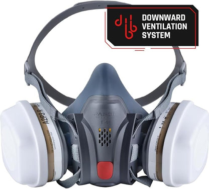 Parcil Distribution Full Face Respirator Mask with Filters – Durable Full Face Respirator Mask, Bayonet Filter Compatible