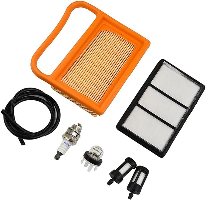Air Filter for TS410 TS420 TS480 TS500 Concrete Cut-Off Saws, Includes Pre Filter, Fuel Filter, Spark Plug, for Primer, and Fuel Line