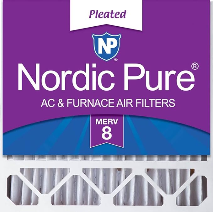 Nordic Pure 20x20x5 (Actual Size: 19 5/8 x 19 7/8 x 4 3/8) Honeywell/Lennox Replacement MERV 8 Air Filter 1 Pack