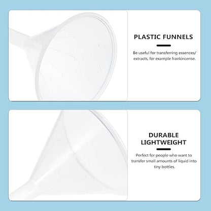 Veemoon 10pcs 75mm Plastic Triangle Filling Funnels Pp Scientific Laboratory Filter Funnels Set for Liquid Transfer and Chemical Experiments