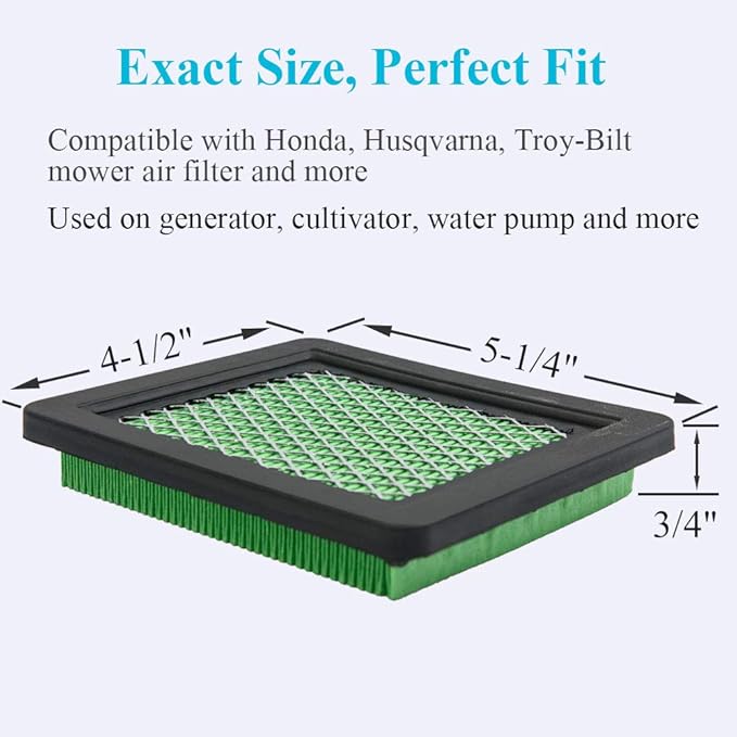 HOODELL 5 Pack 17211-zl8-023 Air Filter, Compatible for Honda gcv160 gcv190, Husqvarna 7021p, Premium Lawn Mower Air Cleaner Element