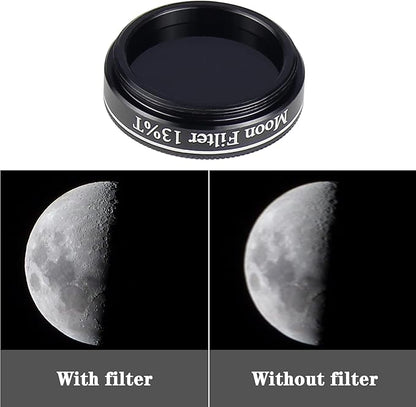 1.25" Telescope Moon Filter - 13% Transmission-Telescope Accessories for Most 1.25" Telescope Eyepiece- Enhance Lunar Viewing