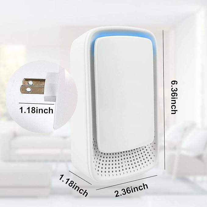 4 Pack Plug In Air Purifier, Negative Ion Filtration System, Quiet Ionic Air Purifiers for Home Bedroom, Mini Portable Air Filter for Kitchen, Basement, Odor, Pets Smell